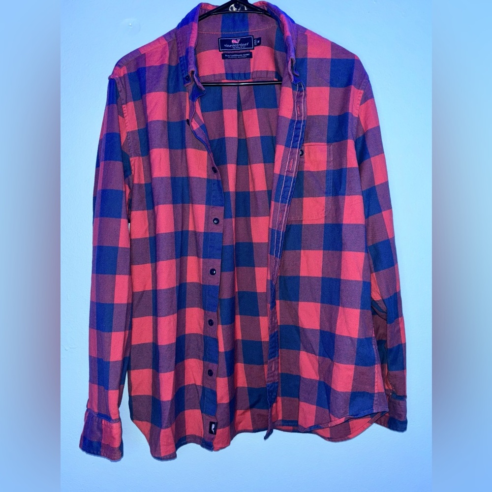 Mens size medium Vineyard Vines plaid button down
